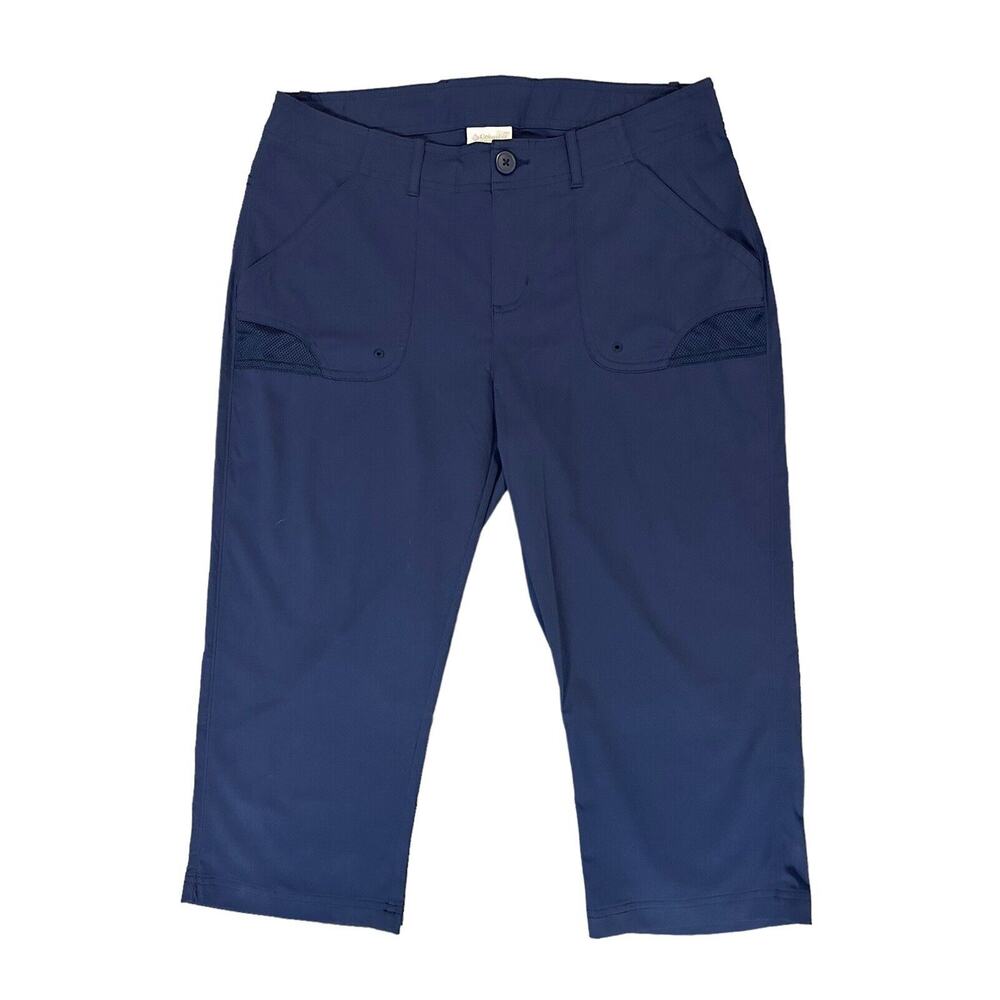 Columbia PFG Navy Blue Crop Pants Women’s Size 8/20L Water Resistant Fishing EUC